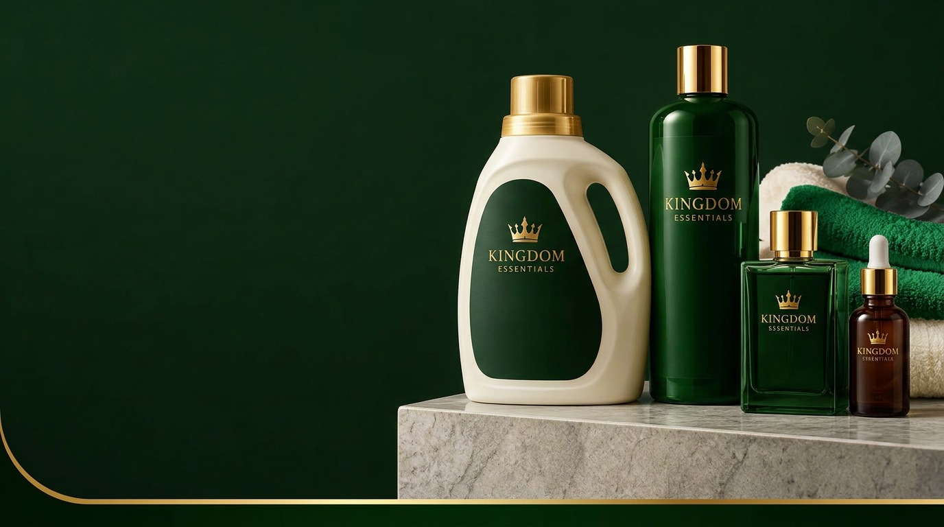 Kingdom Essentials household and fragrance packaging concepts